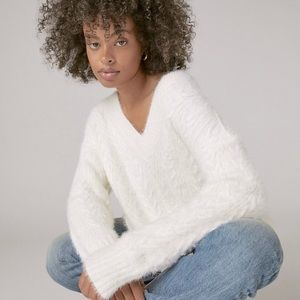 Lucky Brand NWT White Cashmere Soft Sweater